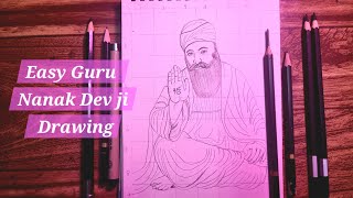 Easy Guru Nanak Dev Drawing Tutorial Part 1  Easy Drawing gurunanak sketch tutorial art [upl. by Brandon854]