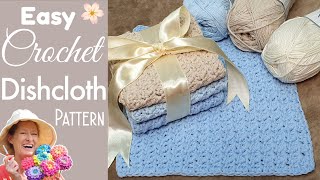 How to Crochet a Dishcloth for Beginners [upl. by Freddie]