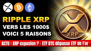 🚨 XRP À 1000 POSSIBLE 🤑  ETH NOUVEAU CAP  ACTU CRYPTO [upl. by Eelamme]