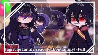 Agriche family react to Dion familyShip11 Manhwa Crossover Gacha Club Repost [upl. by Anytsirhc143]