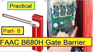 Part 8 –FAAC  B680H Gate barrier  Practical  Open by Loop2 and with Road blocker push button [upl. by Anitsihc]