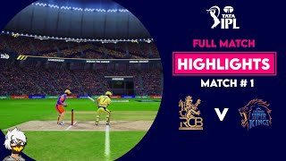 TATA IPL 2024  MATCH NO 1  CSK VS RCB  MATCH HIGHLIGHTS cricket ipl ipl2024 rcbvscsk rcb [upl. by Dnana924]