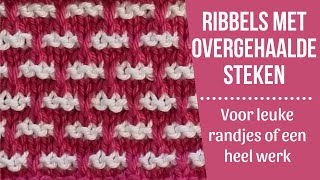 Ribbels breien met afgehaalde steken [upl. by Rosati]