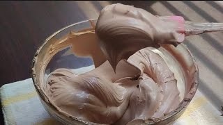 2 Ingredients Chocolate Whipped Cream Frosting [upl. by Notgnilra]