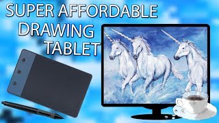 HUION H420 Drawing Tablet  Unboxing amp Mini Review [upl. by Esenej262]