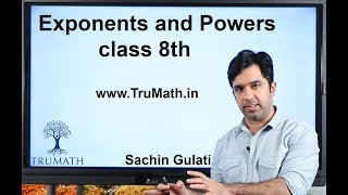 Exponents and Powers  Class 8th  Lec 01  CBSE  ICSE  TruMath [upl. by Susumu160]