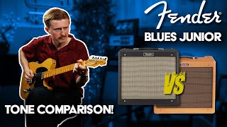 TONE COMPARISON Fender Blues Junior Tweed vs Black [upl. by Aramot]