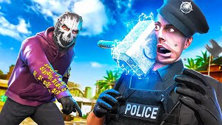 Using Thors Hammer To Destroy Cops in GTA 5 RP [upl. by Ahsirahc]