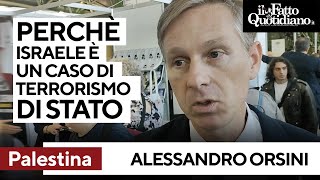 Orsini quotEcco perché Israele e Netanyahu sono un caso di terrorismo di Statoquot [upl. by Aisetra]