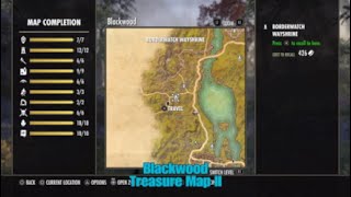 ESO Blackwood Treasure Map II Location The Elder Scrolls Online Treasure map 2 [upl. by Lachlan]