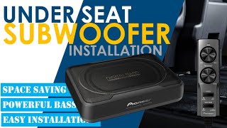 How to install an underseat subwoofer Subwoofer Pioneer TSWX130DA [upl. by Anyt63]