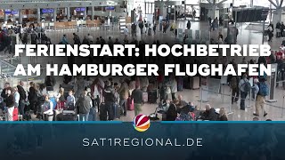 Herbstferienstart Hochbetrieb am Hamburger Flughafen [upl. by Menken]