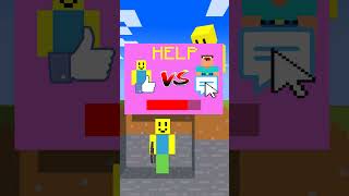 Never Give Up Roblox Noob vs Minecraft Noob Battle of the Families [upl. by Ailices375]