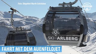 Fahrt mit dem Auenfeldjet Verbindungsbahn Skigebiete WarthSchröcken  Lech Zürs [upl. by Krenek]