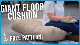 Giant Floor Cushion  Free Pattern [upl. by Sonni]