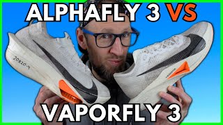 WHICH IS THE BEST NIKE RACE SHOE IN 2024 NIKE ALPHAFLY 3 vs NIKE VAPORFLY 3  EDDBUD [upl. by Apthorp]