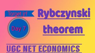 Rybczynski theorem ugc net economicstheory of international trade [upl. by Silado]