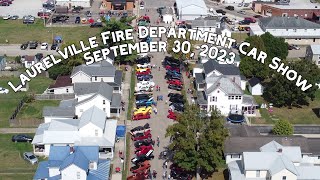 Laurelville Fire Department 5th Annual Car Show September 30 2023 drone view 4K [upl. by Heaps]