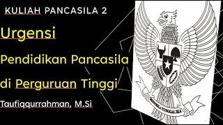 Kuliah PANCASILA 2 Urgensi Pendidikan Pancasila by Taufiqqurrahman MSi [upl. by Edan904]