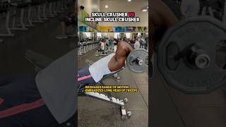 Regular VS Incline Skull Crushers triceps workout muscle [upl. by Neiman]