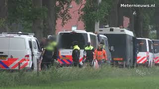 Tientallen arrestaties na boeren demonstratie in Wijster [upl. by Lamberto]