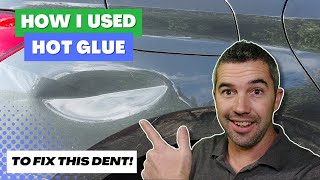 How I Used Hot Glue To Fix This Dent  Paintless Dent Removal [upl. by Rebna629]