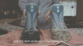 Stoff und Lederschuhe richtig reinigen und imprägnieren  Nikwax [upl. by Anum]