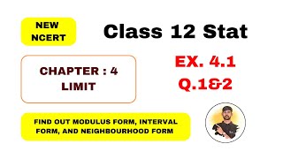 Std12 Statistics Part2 Chapter4 Limit Ex41 Que1amp2 ByDr Ankit Vaghasiya [upl. by Teresina]