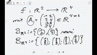 Homomorphismus mit Basistransformation im Bildraum lineare Algebra [upl. by Yak]