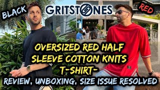 Gritstone Oversized Half sleeves Tshirt Review and Unboxing  Size issue resolved oversized Tshirt [upl. by Gulgee]