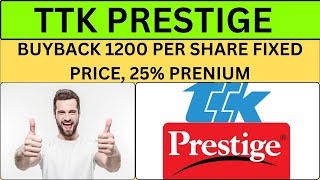 TTK PRESTIGE SHARE BREAKOUT ALL TIME HIGH  TTK PRESTIGE SHARE TARGET 🎯  TTK PRESTIGE NEWS [upl. by Trela]