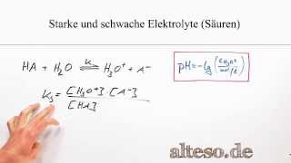 Starke und schwache Elektrolyte [upl. by Alfons]