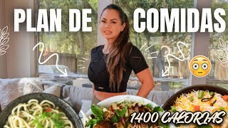 PIERDE PESO PLAN NUTRICIONAL COMPLETO 1400 CALORIAS KETO LOW CARB [upl. by Pruchno]