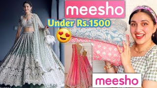 Messho Lehenga Haul under Rs 1500  Meesho Lehenga Haul  Designer meesho lehenga  Meesho meehso [upl. by Enineg387]