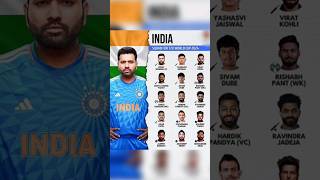 Squad For T20 World Cup 2024 youtubeshorts cicket shortvideo [upl. by Arndt]