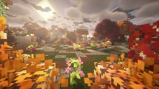 Autumn Vibes in the Cozy Village  Minecraft Music Box [upl. by Llibyc634]