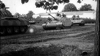 German 23rd Panzer Division engages Soviet and Romanian forces in Hungary HD Stock Footage [upl. by Emery983]