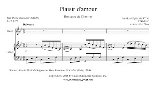 Martini  Plaisir damour  Voice 56  Low B flat Major [upl. by Aneleve]