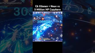 C6 Xilonen  Neuv vs 5 Million HP Capybara xilonen genshinimpact neuvillette hoyocreators [upl. by Fabozzi]