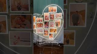 Luminous Photo Wall Light Up Photo Collage Welcome Sign wedding welcomesign backdrop photowall [upl. by Michey866]