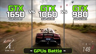 GTX 980 vs GTX 1060 vs GTX 1650  GPUs War [upl. by Vatsug]