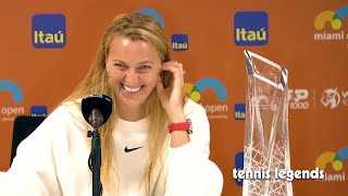 Petra Kvitova quotMy Biggest Trophy in last 5 yearsquot  Miami 2023 [upl. by Guttery]