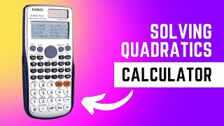 Casio fx991ES Plus  solving quadratics [upl. by Anirehs]