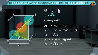 8  Class 12  Chemistry  Solid State  Packing Efficiency in Crystals [upl. by Anatol]