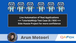 Live Automation of Real Projects using Selenium Java  Part 15 TCRF014 [upl. by Ossy]