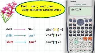 find arcsin arccos arctan using calculator Casio fx991ES [upl. by Odnalra865]