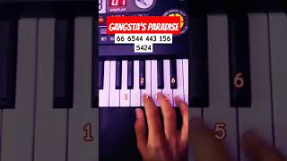 Gangstas Paradise Easy Piano Tutorial viral shorts [upl. by Itak]