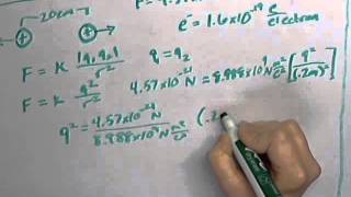 Using Coulombs Law to find the number of electrons present YF 216 [upl. by Aciraa]