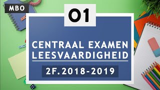 Facet examen Nederlands 2F lezen en luisteren DEEL 1  20182019  Begrijpend lezen oefenen [upl. by Roby]