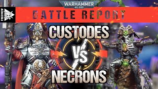 Adeptus Custodes vs Necrons 2000pts  Warhammer 40000 Battle Report [upl. by Chandra264]